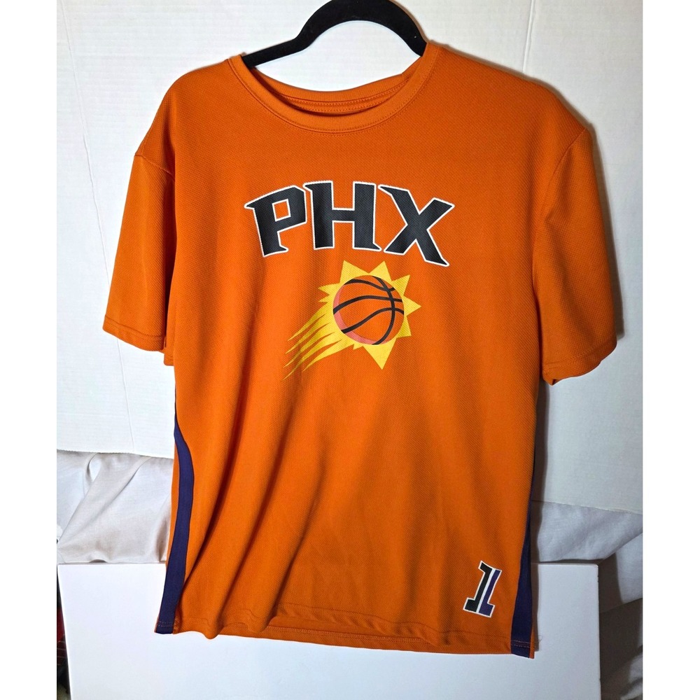 Phoenix Suns NBA Basketball Devin Booker #1 Fan Shirt Orange Purple